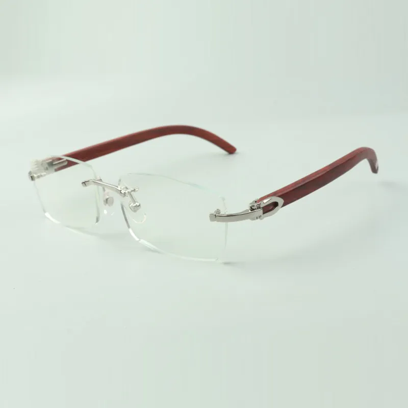 Montura de gafas lisas 3524012 con patas de madera originales y lentes de 56mm para unisex289x