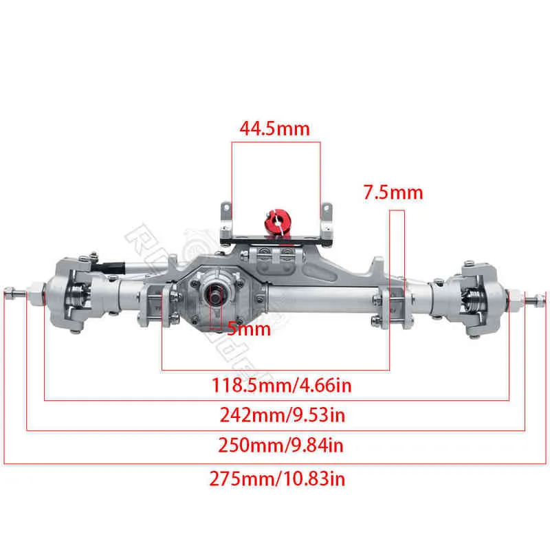 CNC Diamond w kształcie aluminium kompletnego przedniej tylnej osi dla 110 RC Crawler Rock Racer Axial Wraith 90018 RR10 CAPRA 19 UTB AA22032586365