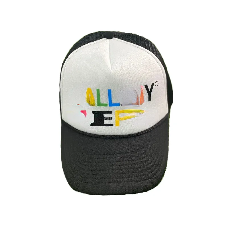 Gorras de béisbol con letras multicolores Gorra de béisbol informal con letras curvas para hombres y mujeres