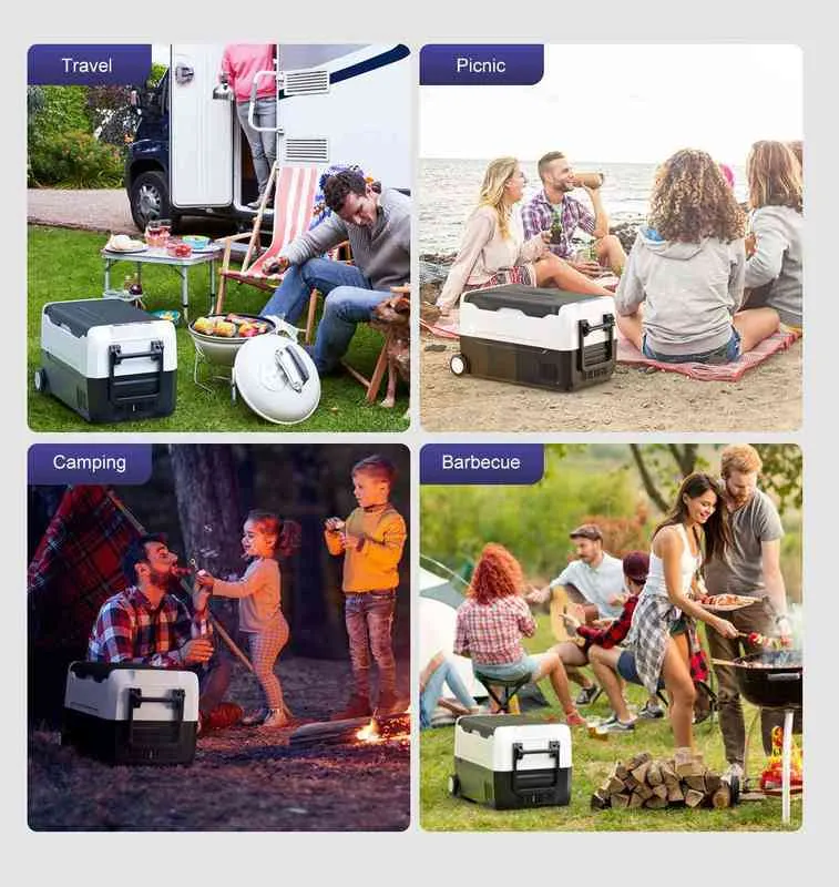 15L 35L bilkylskåp DC12-24V AC220V Zer Mini-kylskåp EU Plug US Plug Picnic Kylning för bil hem utomhus camping H22307Q