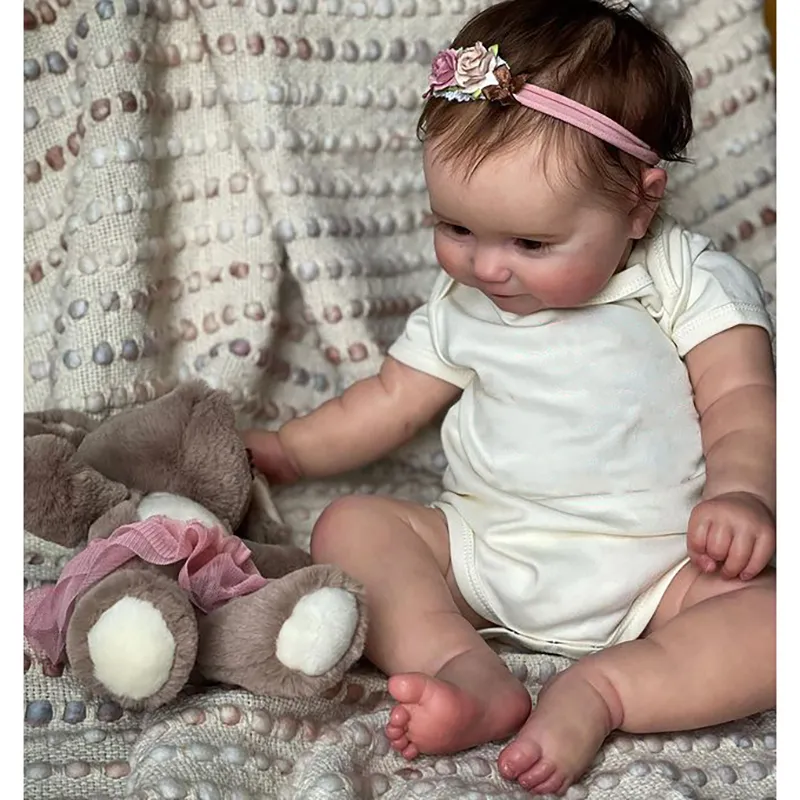 50 cm Full Body Silicone étanche Reborn Doll Maddie Maddie Handdeled Painting with Visible Veins LifeLIKE 3D GADE GADE 220701