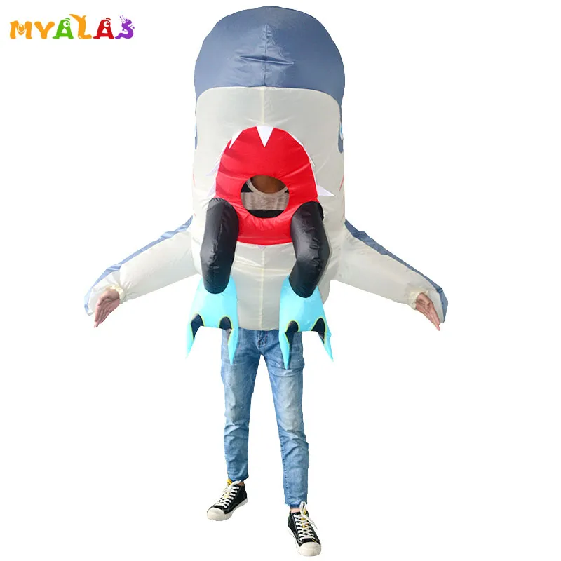 Maskot Bebek Kostüm Yamyam Köpekbalığı Şişme Kostüm Hayvan Purim Cadılar Bayramı Karnaval Fantezi Elbise Komik Parti Noel Kostüm Giyim Beni