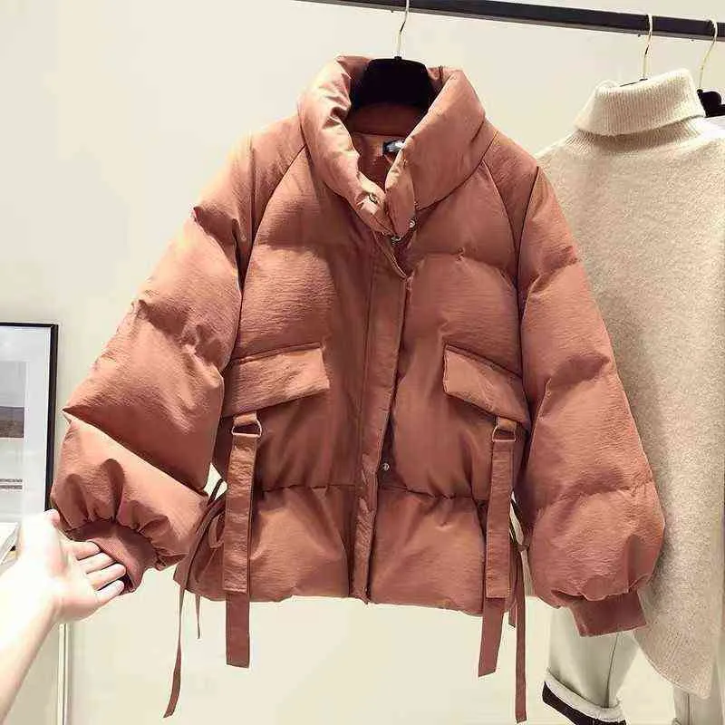 2022 nouveau hiver coréen femmes manteau solide coton Parka collège surdimensionné tampon veste tenue veste Casaco Feminino Inverno L220725