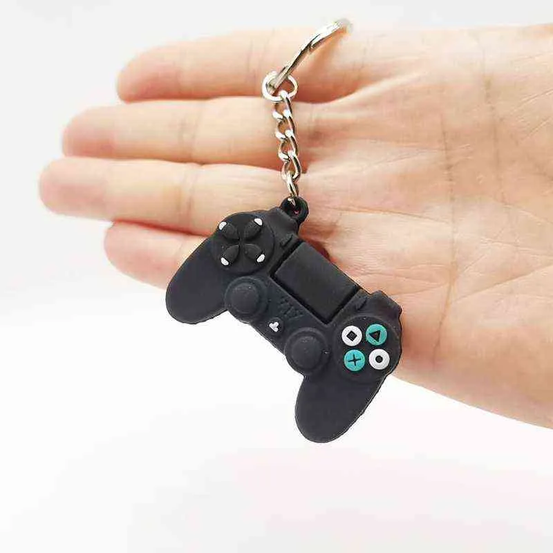 4 pezzi durevole controller videogiochi in PVC maniglia ciondolo portachiavi giocatore di gioco portachiavi forniture di giochi gioielli di moda unisex AA220318