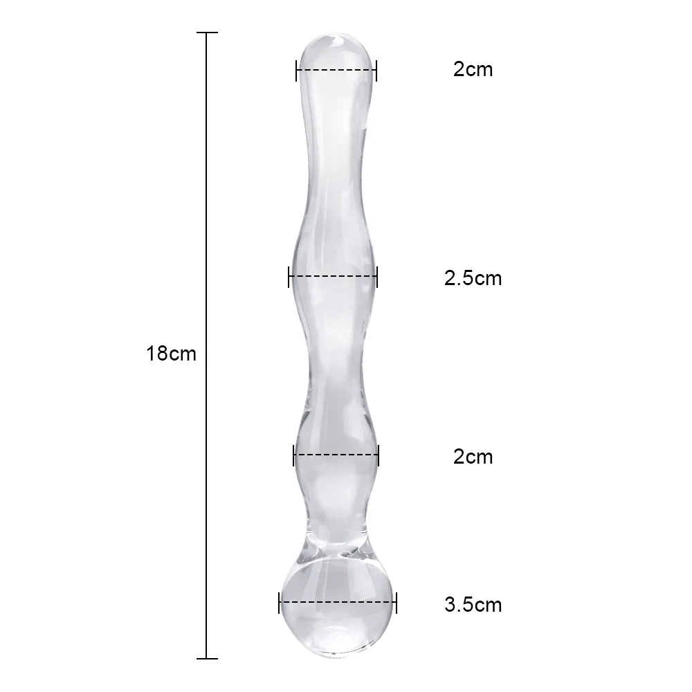 Ikoky Dildos Anal Sexiga leksaker för män Kvinnor Butta Plug vuxna produkter Glas erotiska kristaller