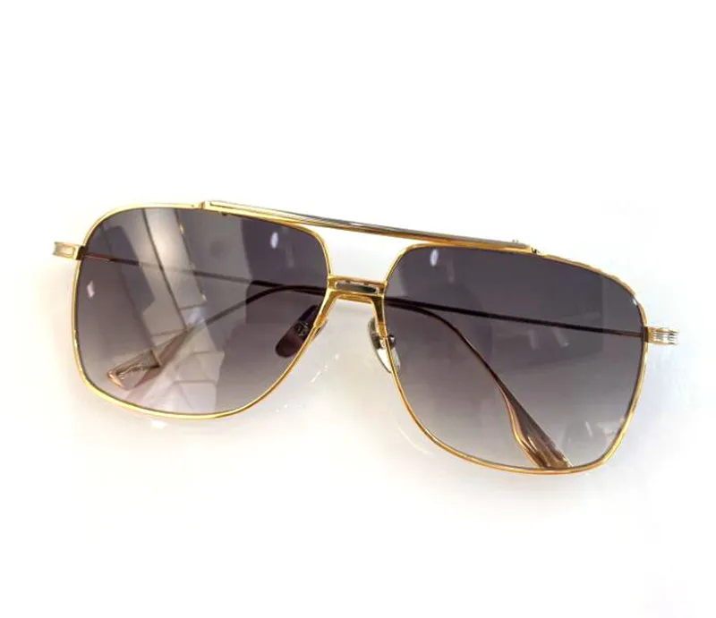 Top K Gold Men Design Gafas de sol ALKAM Marco de metal cuadrado Estilo vanguardista simple Lentes UV400 versátiles de alta calidad con 298E