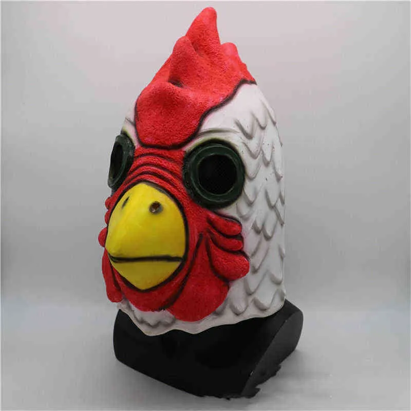 Nieuwe Game Hotline Miami Cock Masker Latex Volledige Hoofd Cosplay Masker voor Halloween Carnaval Hotline Miami Cosplay Kostuum Party prop L220711