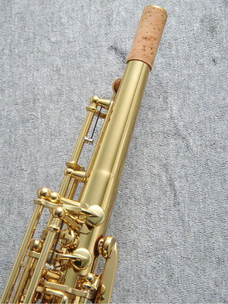 Alta qualità B-tune sax soprano ottone laccato oro pulsante sassofono sassofono tubo dritto strumento musicale alto con custodia