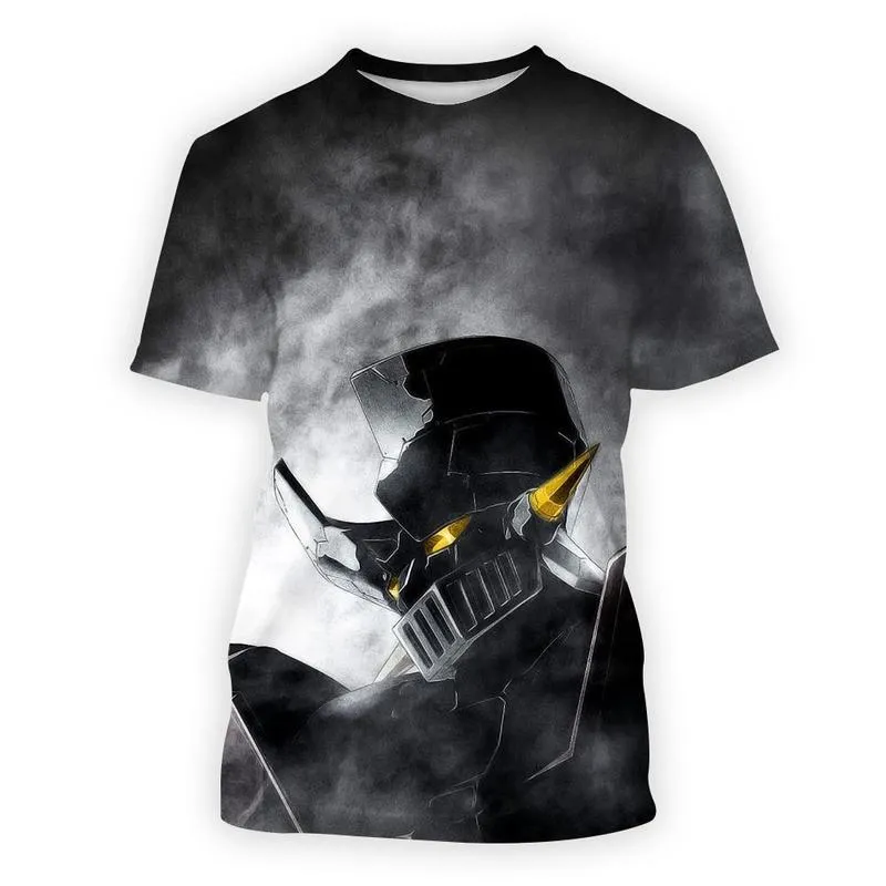T-shirt surdimensionné Mazinger z anime film robot streetwear impression 3d t-shirt hommes à manches courtes hauts décontracté streetwear 220524