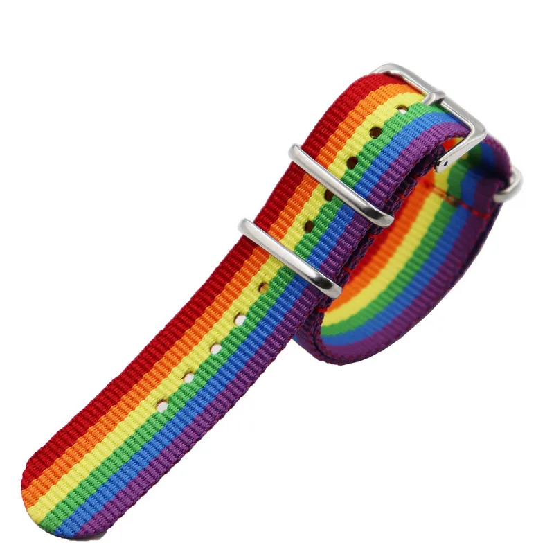 50 Pezzi Bracciale Arcobaleno LGBT Amore Lesbiche Gay Pride Polsino Genderqueer Bisessuale Pansessuale Asessuale 220414343g