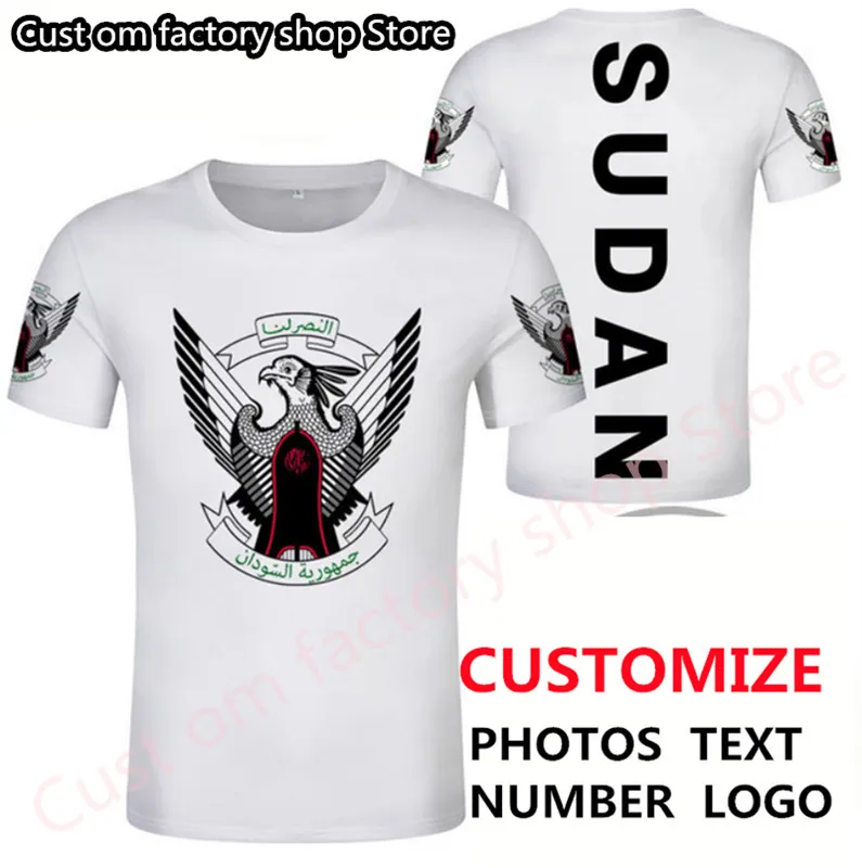 Суданская футболка DIY Бесплатное название номера номера футболка SDN Флаг нации Ислам SD Суданский арабский арабский отпечаток P o Одежда 220616