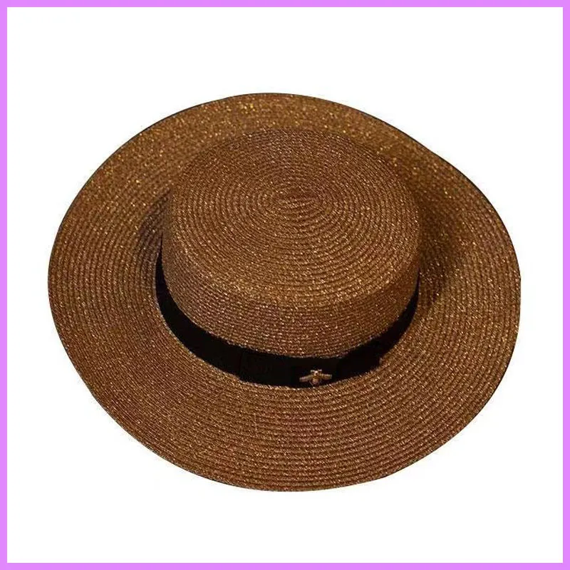 Chapeau de godet Femmes Designer Casquettes Chapeaux Hommes Casquette de baseball Été Casquette extérieure Plage Chapeau de paille Abeille Big Brim Chapeaux Ajusté Entier 246k