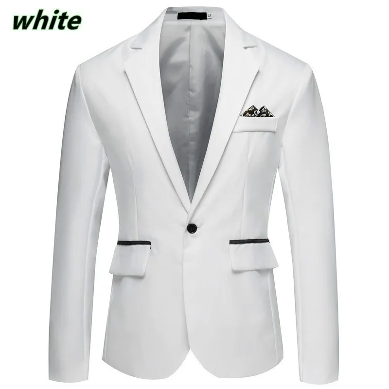 Hommes Slim Fit bureau Blazer veste mode solide hommes costume veste robe de mariée manteau décontracté affaires mâle costume manteau 220527