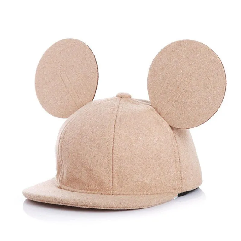 Ball Caps mode parent-enfant de souris oreilles laine Baseball Cap enfants animaux animaux plage de plage de plage hommes hommes snapbat chapeaux kips hip hop ha2723