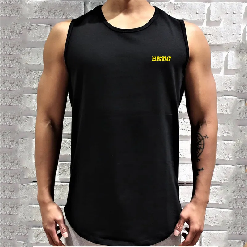 Men tanque de fisiculturismo tops de ginástica camisa sem mangas machos stringer singlet de verão moda casual impresso de camiseta 220601