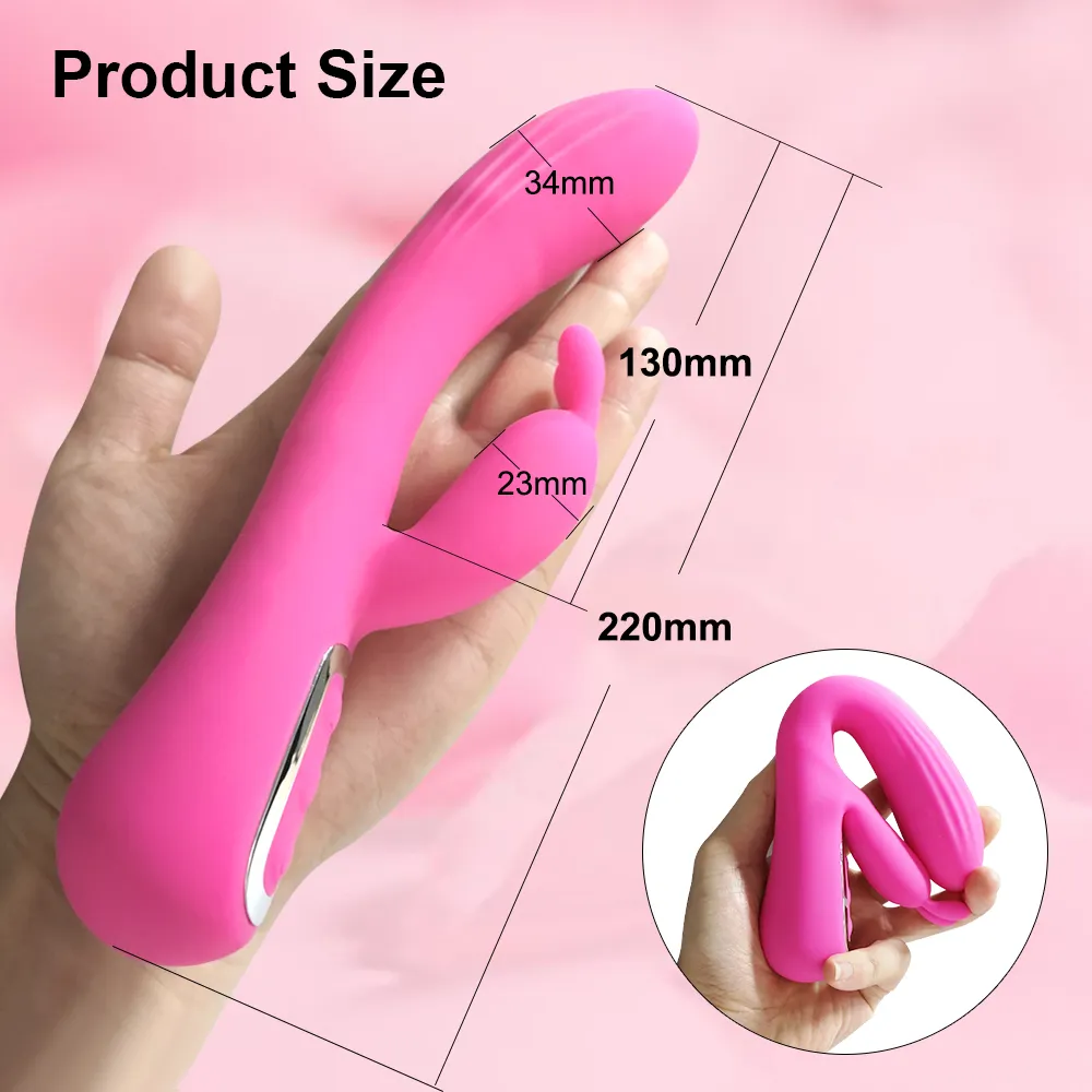 Kraftfull G Spot Rabbit Vibrator kvinnlig dildo för kvinnor klitoris stimulering manlig onanator erotiska varor sexiga leksaker vuxna 18