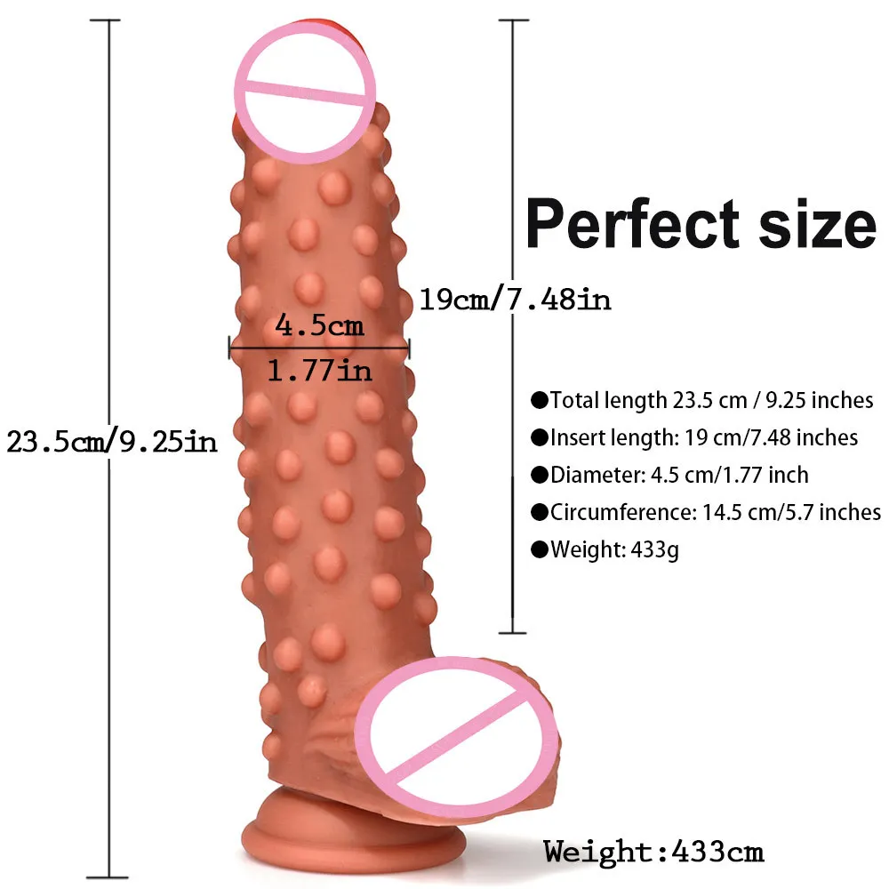 Big Realistic Barbed Penis Dildo Huge Anal Toy Soft Silicone Monster sexy Toys for Women Lesbian with Suction Cup Adult Product
