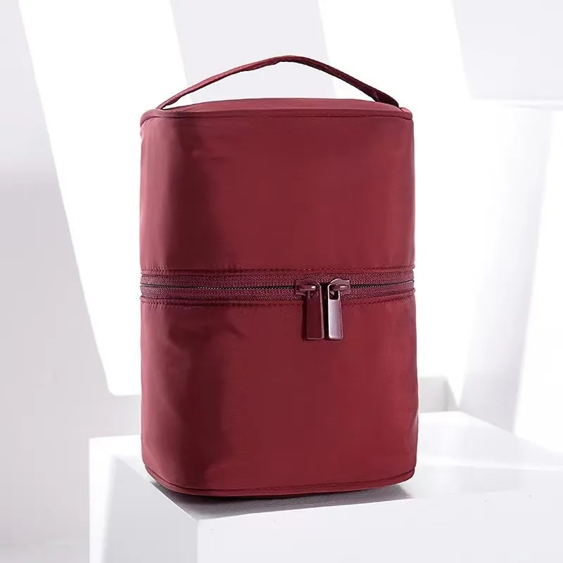 LU LO GO MULTIFUNCTIONAL STORAGE Makeup Bag Portable Travel Cylinder Hand Wash Bag Five Color Folding Cosmetic Bags316N