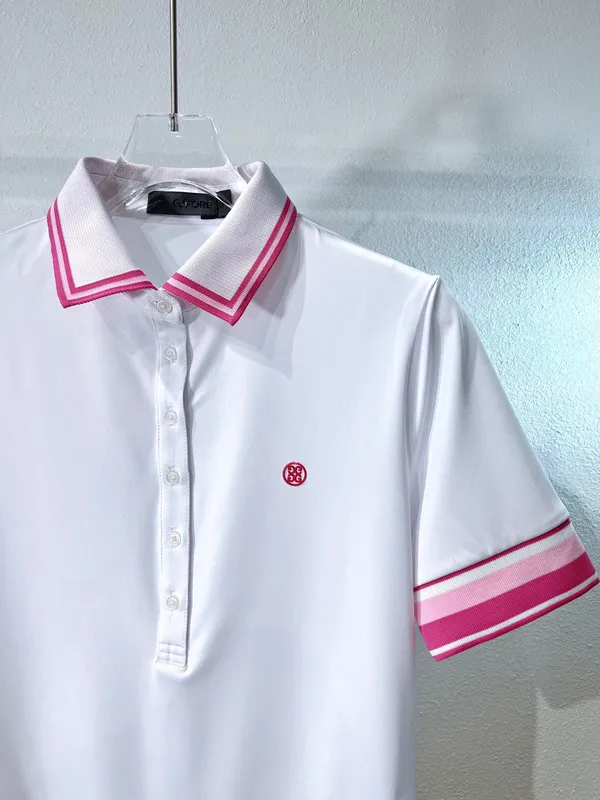 Das Sommer-Golf-Damen-Kurzarm-T-Shirt Custom Edition Sports aus schnell trocknendem Stoff mit farbigem Revers ist wunderschön 220712