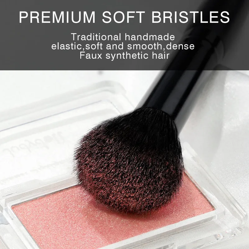 32st Black Makeup Borstes Natural Hair Professional Foundation Powder Eyeshadow Blush Makeup Brush Set With Case 220623