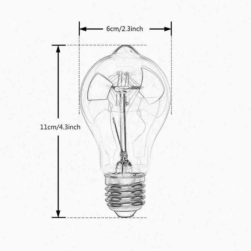 Retro Edison Light Bulb E27 220V 40W A19 Spirai Filament Incandescent Ampoule Bulbs Vintage Edison Lamp H220428