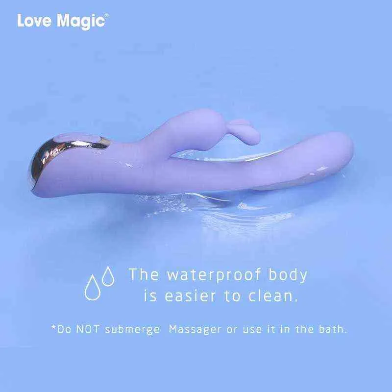 NXY Vibrators Waterproof Personal Dildo g Spot Rabbit Vibrator Adult Sex Toys with Bunny Ears for Clitoris Stimulation 0411