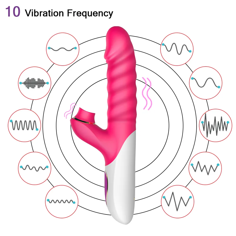 USB Dildo Tongue Sucker Vibratore G-Spot Stimolatore del clitoride Vagina femminile Succhiare Masturbatore vibrante Strumenti sexy le donne Giocattoli