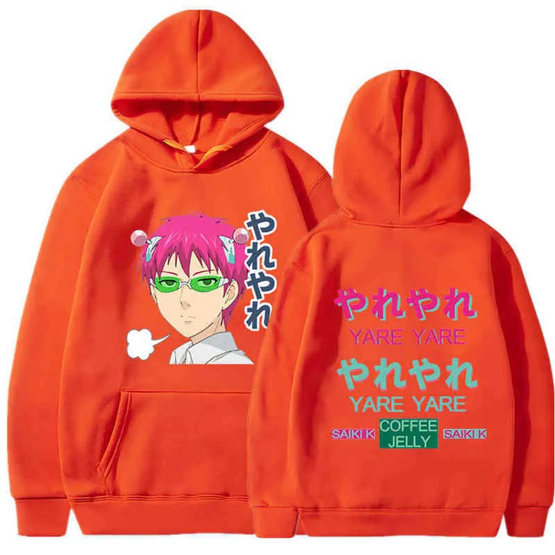 La vie désastreuse de Saiki K Man Femmes Sweats à capuche Anime Vêtements Mode Saiki Kusuo Pull Unisexe Sweat-shirts surdimensionnés Y220713