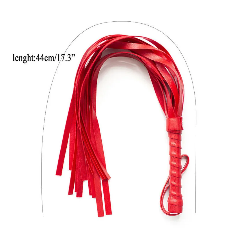 Woman Sex Lingerie Leather Whip Flogger Plush Sex Handcuffs Bondage Slave Exotic Accessories Toys For Couples Games 220817