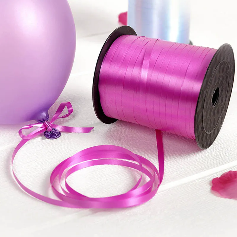 Décorations de fête d'anniversaire artisanat Foil Curling 250 yards Multi couleur 5 mm Ballon Rouleau Rold DIY Cadeaux de mariage Supplies