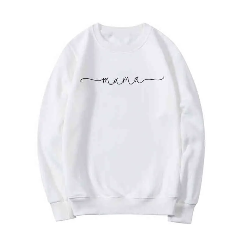 Mama Sweatshirt Mama Hediye Hamilelik Duyurusu Top Hoodie Yeni Anne Hediye Kadınlar Uzun Kollu Sweatshirts Grafik Hoodies Kadın Y220810