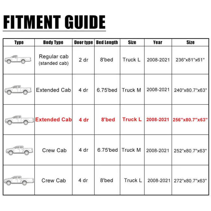 X Autohaux Pickup Pokrywa Ciężarówka Dla Forda F350 Extended Cab Pickup 4Door Długie łóżko Słońce Rain Pył Wiatr Śnieg PEV Wodoodporna ochrona W220322