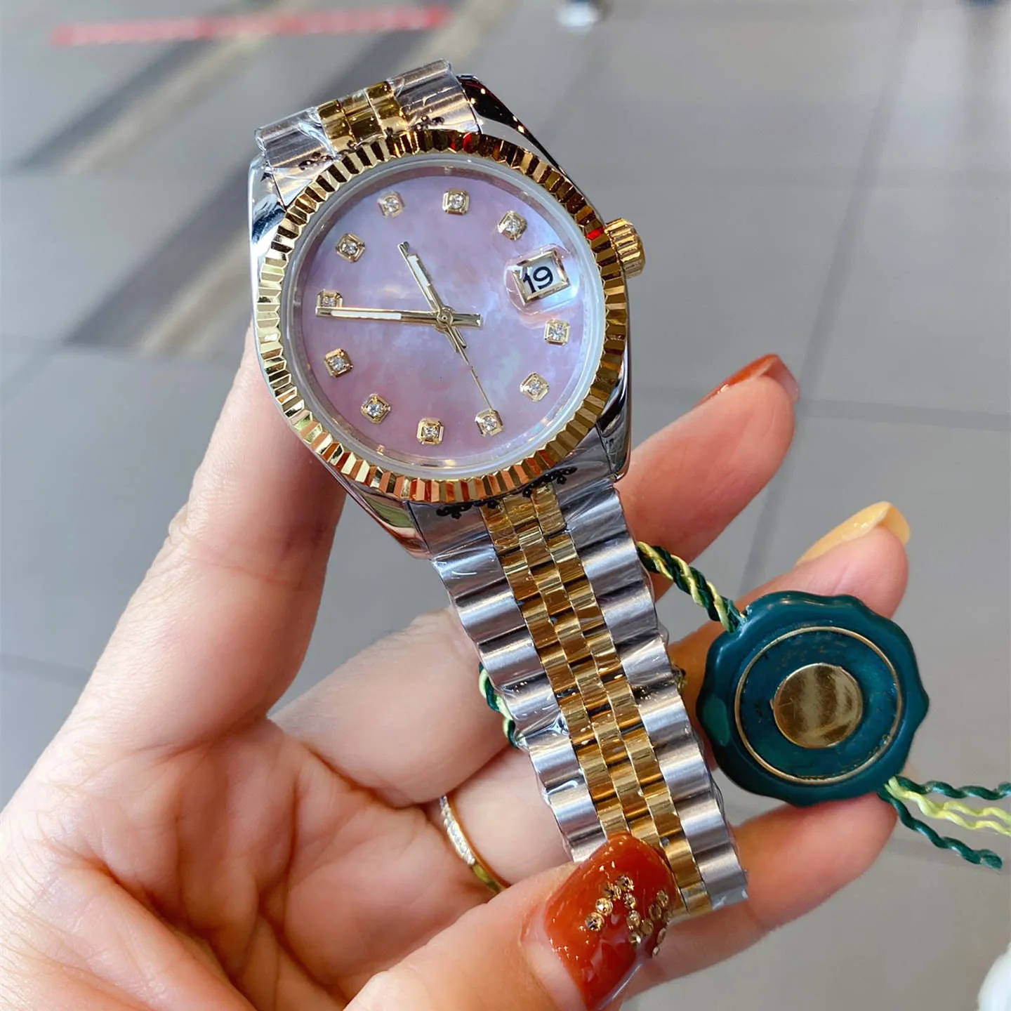 Полностью автоматические женские часы, роскошный модный циферблат, 36 мм, мастер-дизайн, качество ААА, складная пряжка, сапфировое стекло, звезда business248z