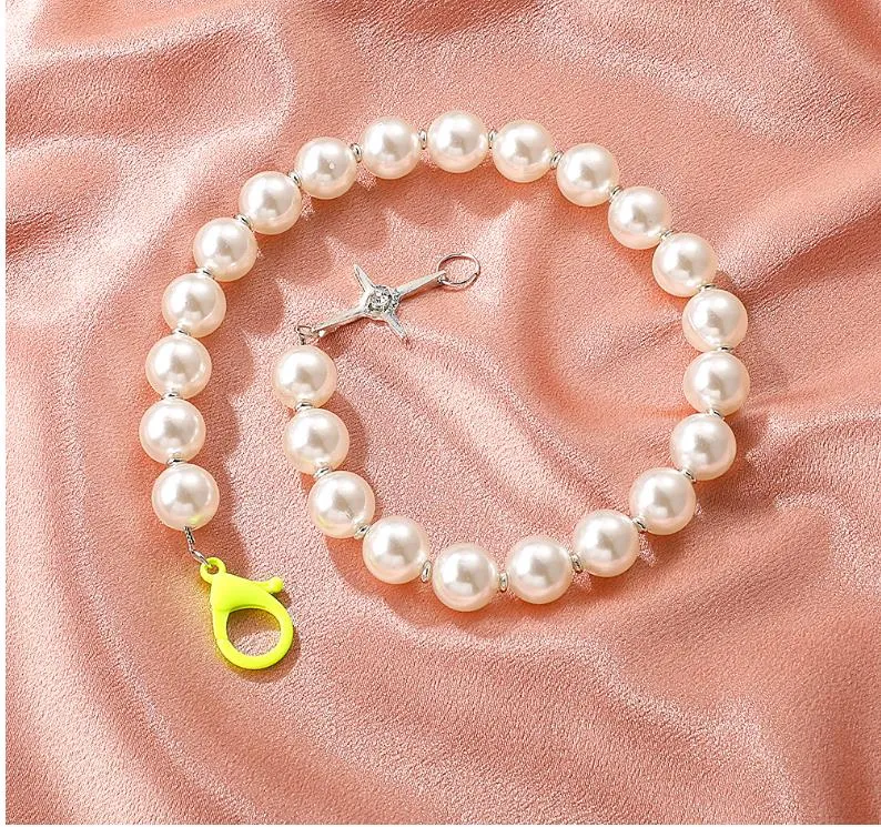 Collares colgantes de moda bucemia imitación perla collar de perlas personalidad accesorios de joyería de cola de ballena