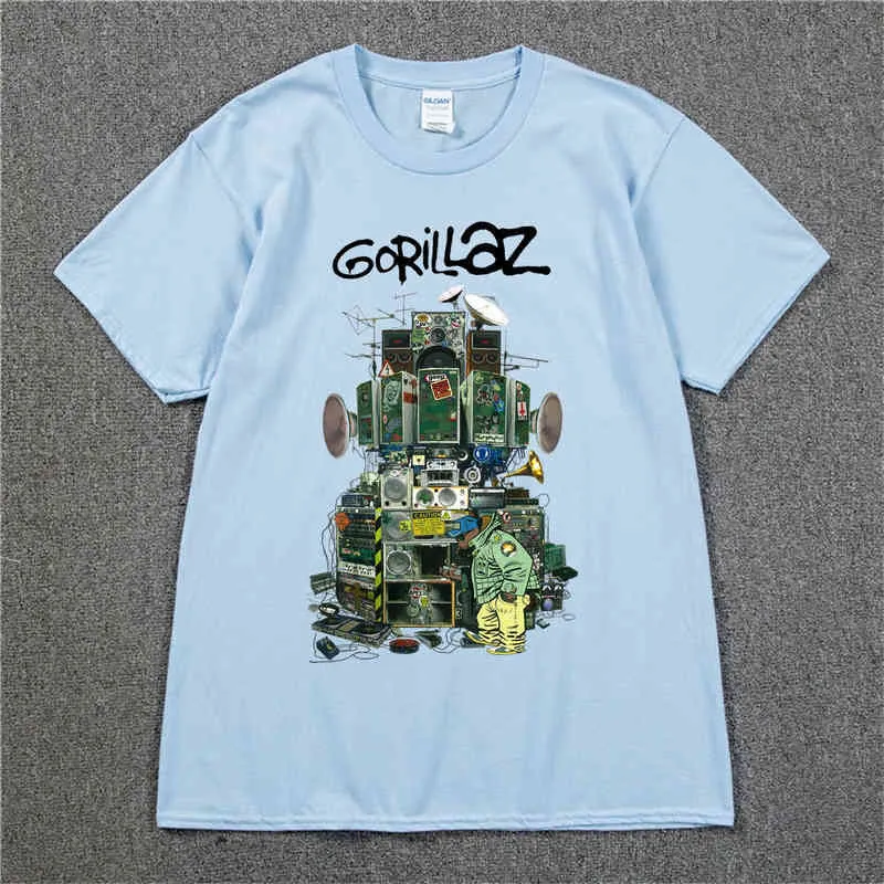 Gorillaz Tシャツ英国ロックバンドGorillazs Tshirt HiphopオルタナティブラップミュージックTシャツ