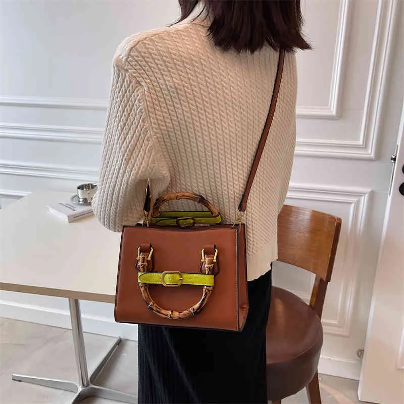 新しい竹ハンドバッグスリングワンショルダーメッセンジャーバッグトレンドパーソナライズされたポータブル女性バッグ財布