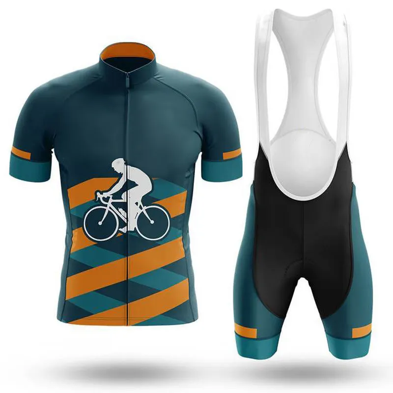 Funny Bike Wear Cycling Jersey Sets Men's Summer Breathable Bicycle Clothing Mtb Suit Team Racing Uniform Bib Pants Short Sleeve 220323