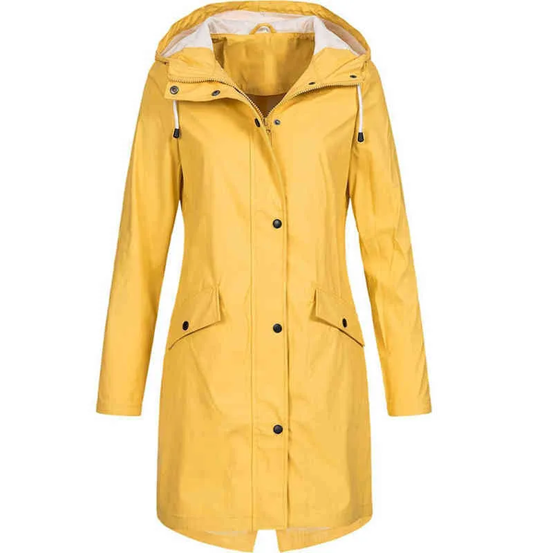 Jaycosin 2019 Jaqueta de inverno Mulheres de tamanho feminino capa de chuva sólida fêmea com capuz ao ar livre moda longa jaqueta de vento 824 L220725