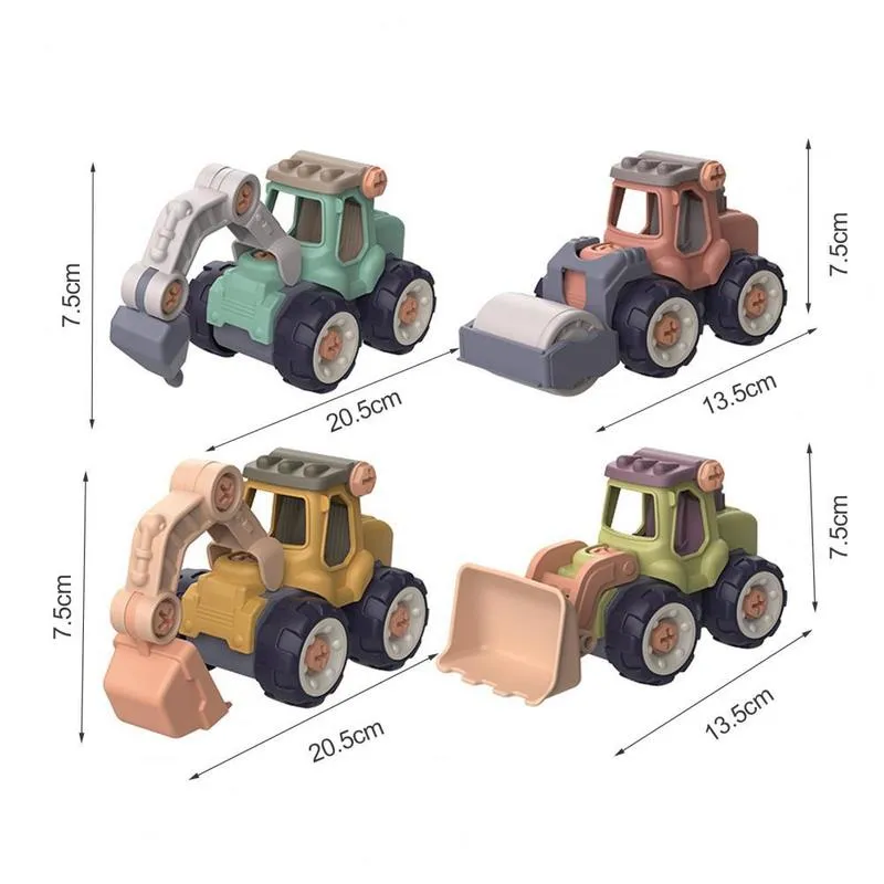 Creative Minuature chargement déchargement en plastique bricolage camion ToyAssembly ingénierie voiture ensemble enfants Eonal jouet pour garçon cadeaux 220629