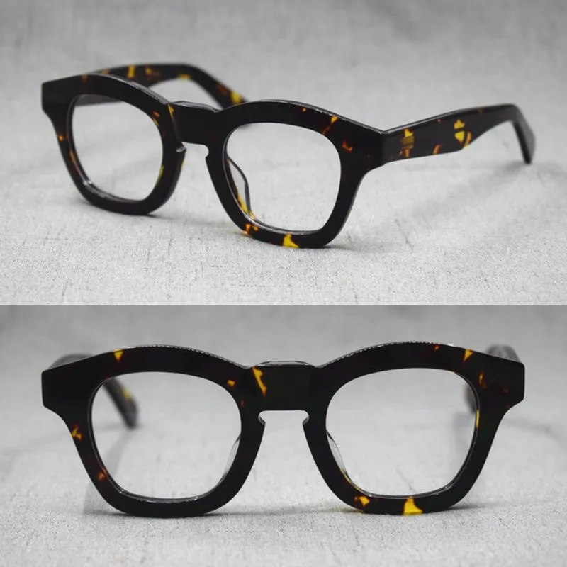 ファッションサングラスフレーム日本手作りのイタリア酢酸眼鏡透明レンズメガネフルリム1960'SFashion2546