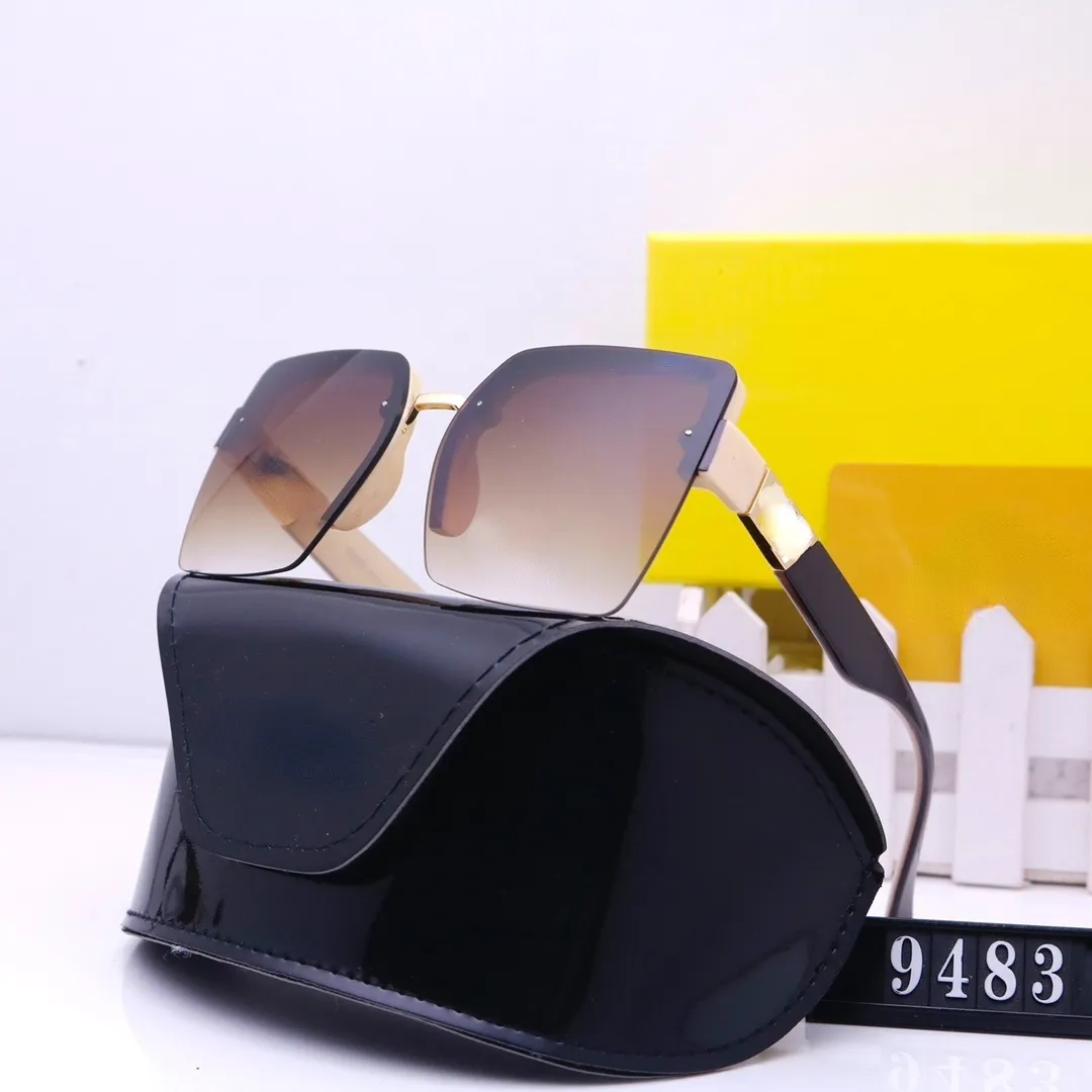 Лучшие роскошные солнцезащитные линзы дизайнеры женщин, мужчины, Goggles Premium Women's Eyeglass рама винтажные металлические солнцезащитные очки с Case 9483