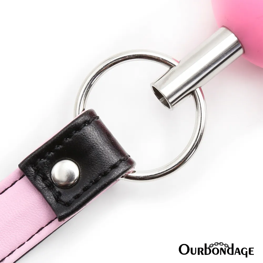 Ourbondage PU Leather 3 Colour Ball Gag Con Stick Bocca aperta Cinturino museruola Bondage BDSM uomini e donne Giocattoli sexy