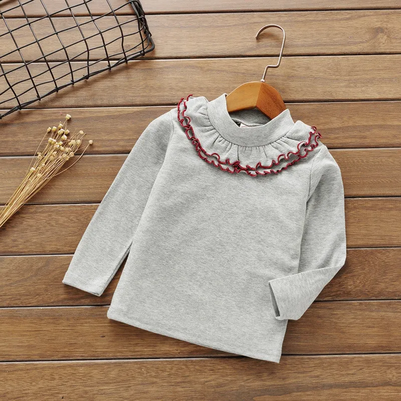 여자 패션 T 셔츠 베이비 스프링 가을 긴 소매 스웨트 셔츠 어린이면 인쇄 땀 2 6 년 220620