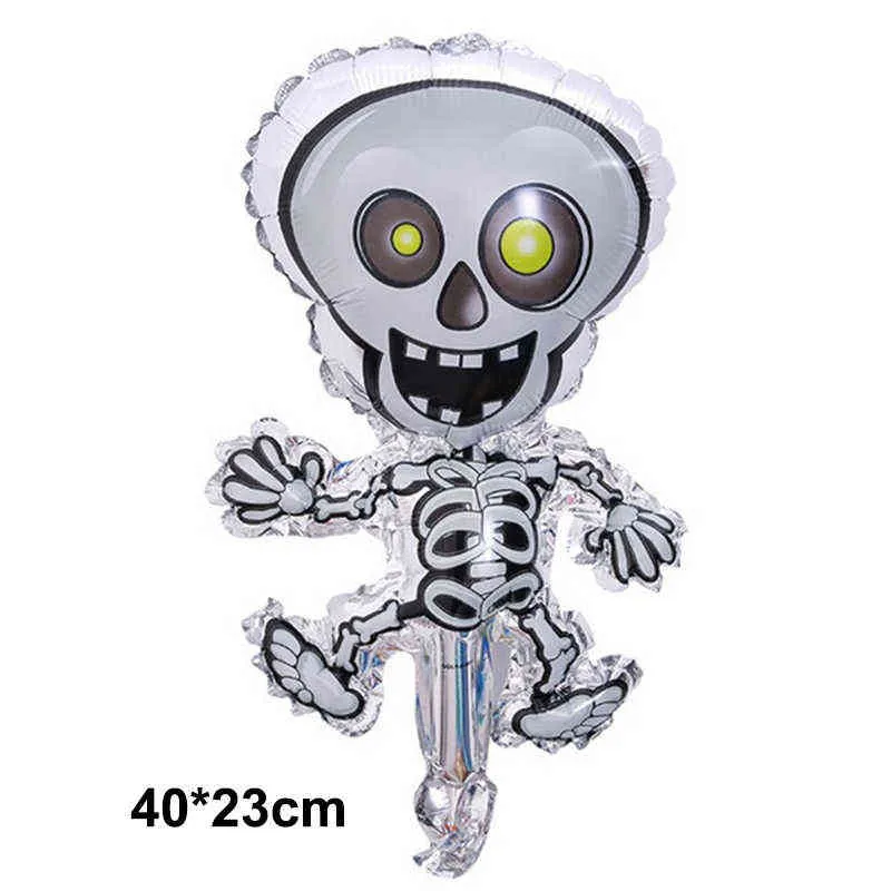 Mini Halloween Feuille Ballons Sorcière Fantôme Hibou Assistant Citrouille Araignée Monstre Fantôme Arbre Mini Ballon Halloween Party Decors L220621