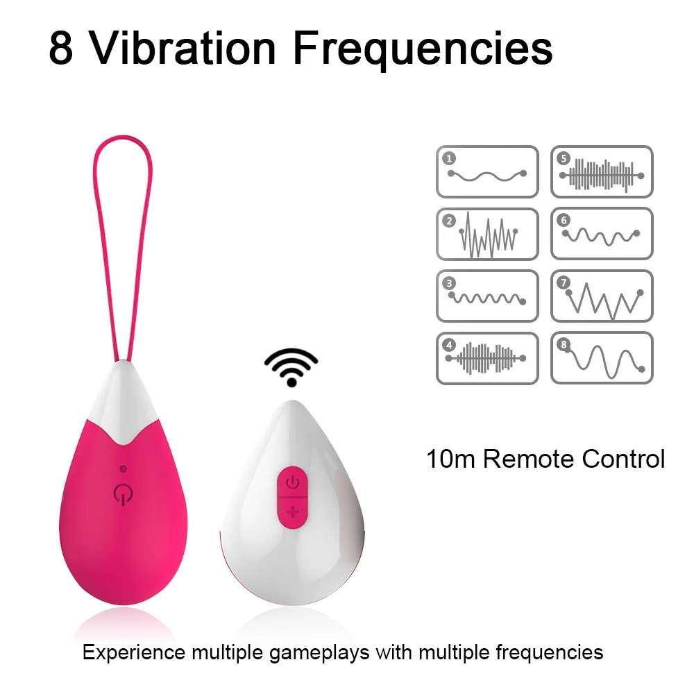 Силиконовые вибрирующие яйца беспроводные вагинальные шарики Упражнения умная любовь удаленные вибраторные вибраторы сексуальные игрушки для женщин 5