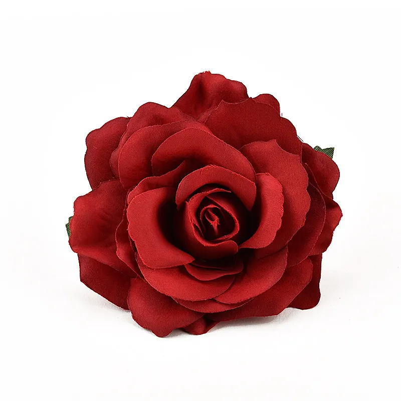 9 cm Grand Fagro di seta di rosa artificiale decorazione del matrimonio Ripoca ghirlanda fai -da -te Scrapbooking artigianale Finori finti 220609