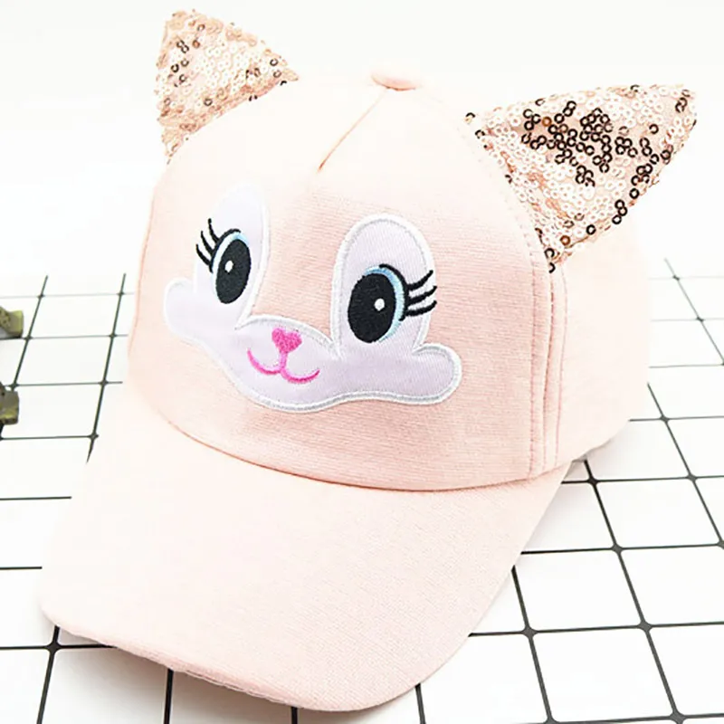 Topi Bayi Telinga Kucing Kartun Lucu Baru Musim Panas Bisbol Dapat Disesuaikan Untuk Anakanak Surya Anak Lakilaki Perempuan 220611