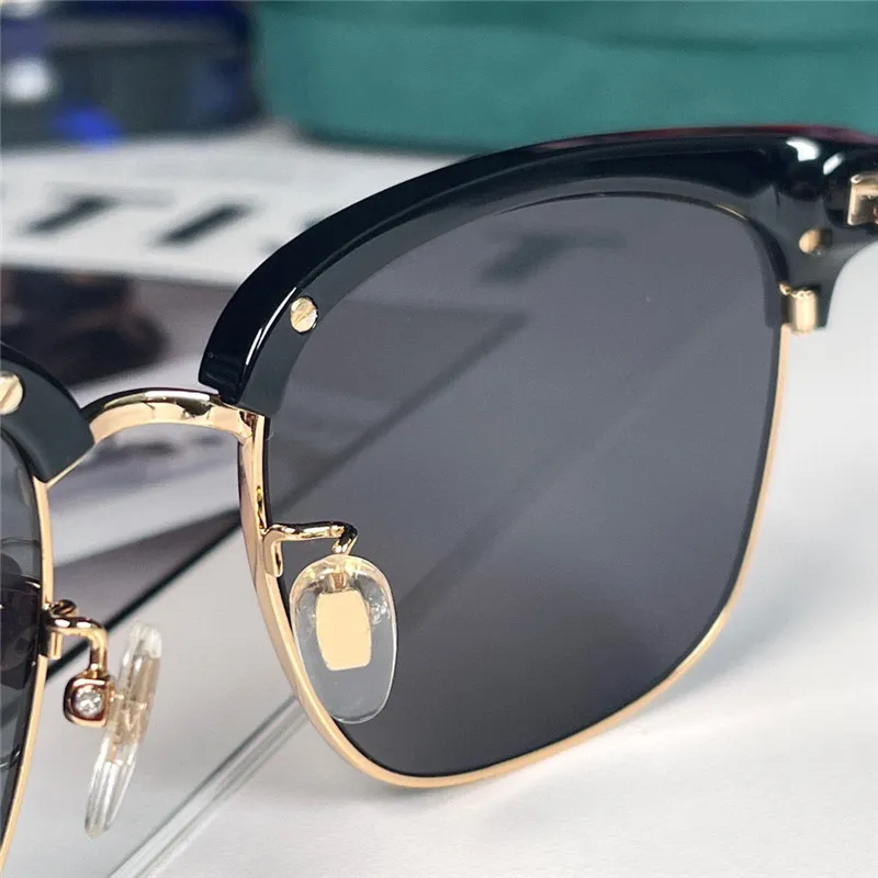 Nieuwe mode zonnebril voor mannen en vrouwen 0382S vierkant cat eye frame veelzijdige stijl eenvoudige en populaire uv400 bescherming bril top qu2239