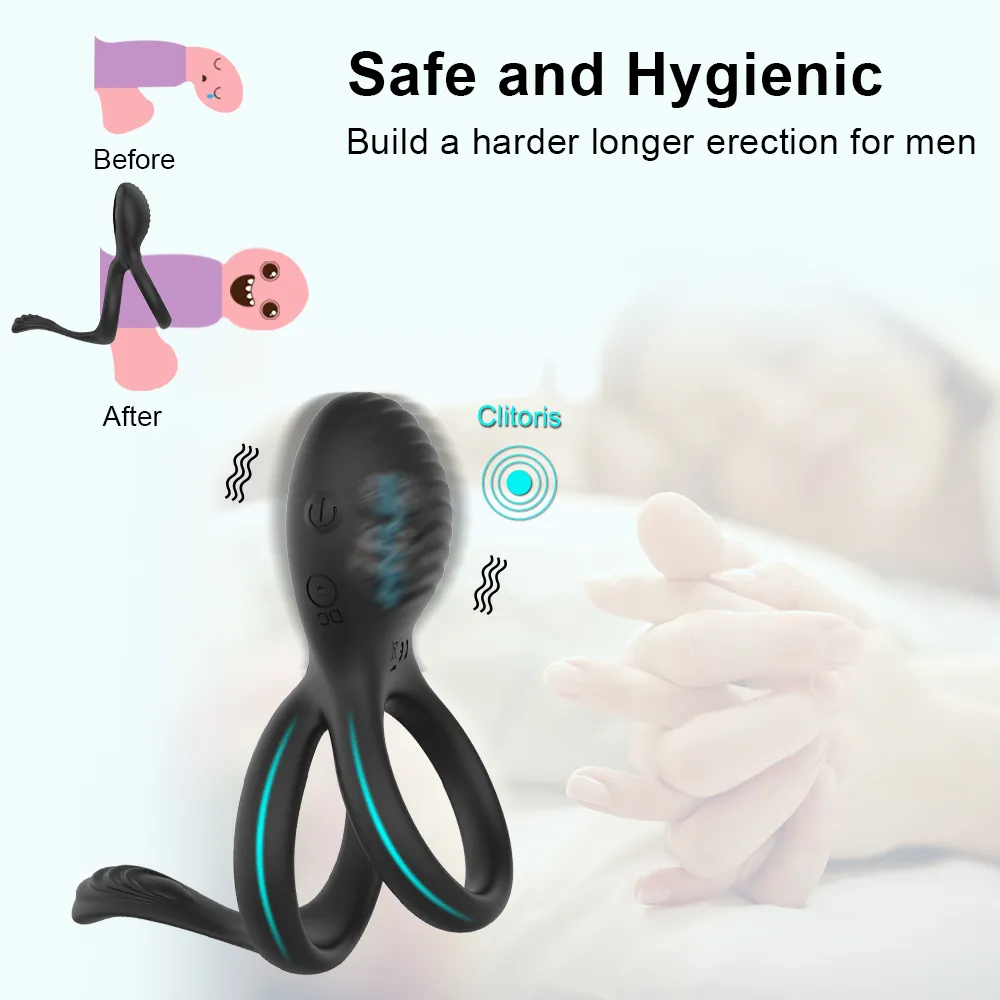 Drahtlose Fernbedienung Penis Ringe 7-Frequenz Vibrator Cock Ring Anal Klitoris Stimulation sexy Spielzeug für Paare Erwachsene Produkte