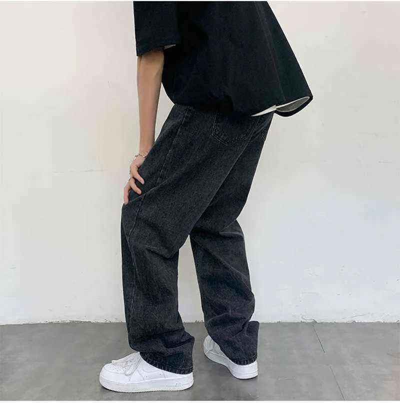 Hiphop oversized 3xl jeans heren kleding los chique mode Harajuku Koreaanse stijl streetwear knappe vrije tijd nieuwe denim simple g0104